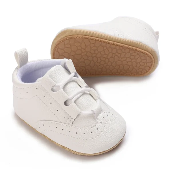 Newborn Baby Boys' Shoes Moccasin Fashion Casual Sports Shoes White Baptist Soft Sole Anti Slip First Step - Image 2