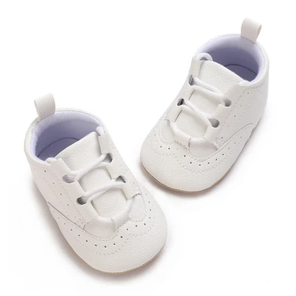 Newborn Baby Boys' Shoes Moccasin Fashion Casual Sports Shoes White Baptist Soft Sole Anti Slip First Step - Image 5