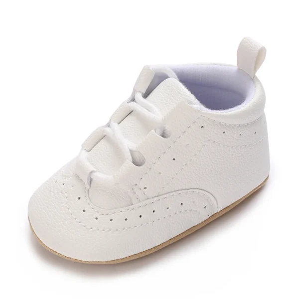 Newborn Baby Boys' Shoes Moccasin Fashion Casual Sports Shoes White Baptist Soft Sole Anti Slip First Step - Image 4