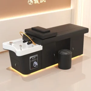 Head Spa Massage Bed Salon Furniture with Water Circulation Fumigation Shampoo Bed