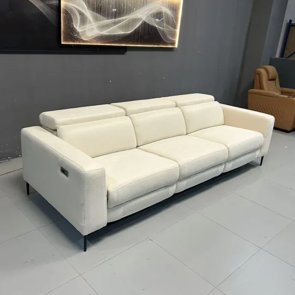 Linlamlim Modern Fabric Dual Motors Sofa Set with Power Recliners, Cloth Couch Multifunctional Theater Electric Reclining Seats