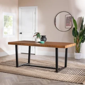 Modern Solid Wood Dining Table, 72 Inch, Rustic Oak bar table home bar table cocktail table led table table home bar furniture