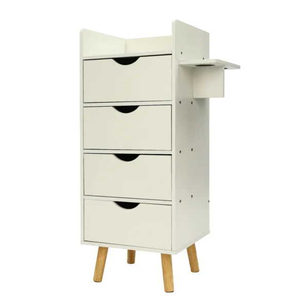 4 -Layer Salon Storage Cabinet,Beauty Barber Salon Styling Station Organizer Equipment,Hair Stylist Station Set White - Image 4