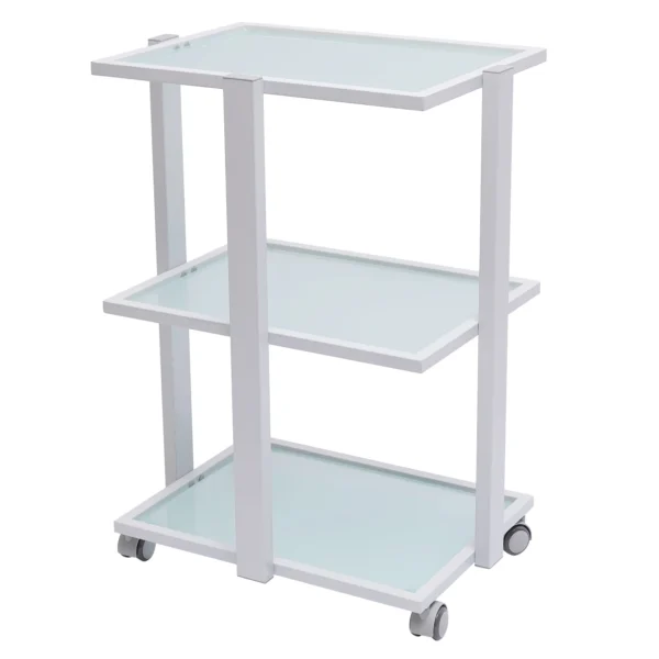 Salon Trolley Rolling Cart Beauty Tray Treatment Instruments Machine Organizer on Wheels 3 Tiers - Image 3