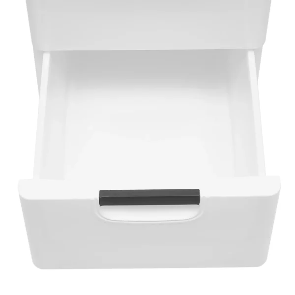 Plastic Drawers Dresser Storage Cabinet with 5 Drawers Closet Tall Standing Bedside Furniture Nightstand End Table for Bedroom - Image 4