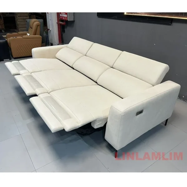 Linlamlim Modern Fabric Dual Motors Sofa Set with Power Recliners, Cloth Couch Multifunctional Theater Electric Reclining Seats - Image 3