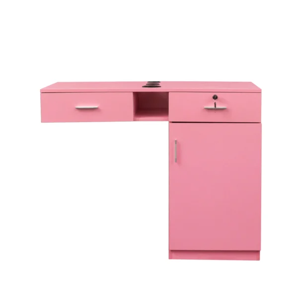 Wall Mount Barber Salon Station Salon Storage Hair Stylist Equipment Set w Appliance Holders Lockable Drawers Storage Cabinet - Image 3