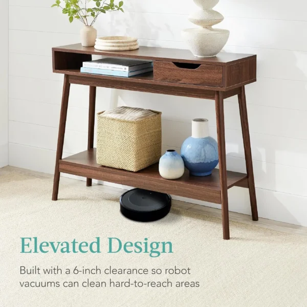 Mid-Century Modern Console Table, Sofa Table, Accent Furniture for Hallway, Living Room, Entryway Foyer Space-Saving w/Cubby - Image 6