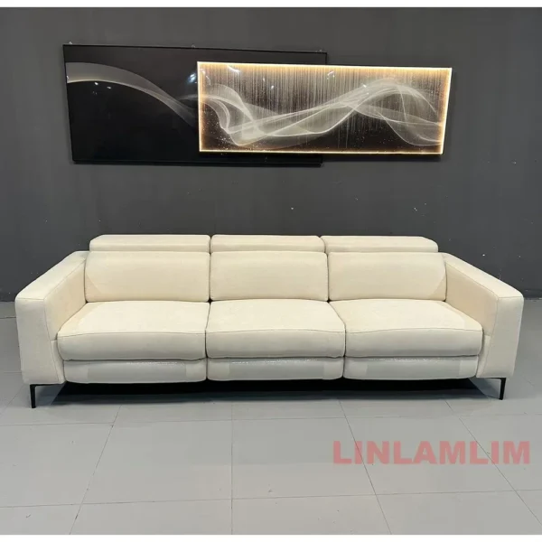 Linlamlim Modern Fabric Dual Motors Sofa Set with Power Recliners, Cloth Couch Multifunctional Theater Electric Reclining Seats - Image 4