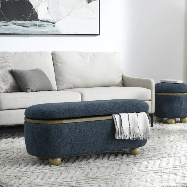 Storage Ottoman Bench, Bedroom Bench with Hidden Storage, Footrest Stool for Living Room Furniture, Entryway, Hotel Use - Image 3