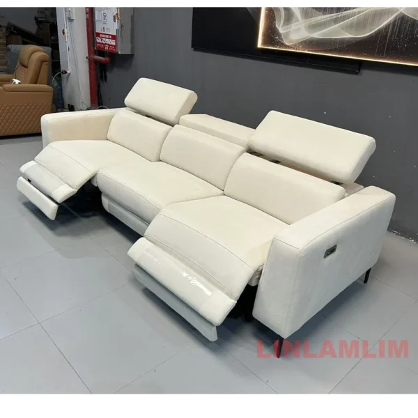 Linlamlim Modern Fabric Dual Motors Sofa Set with Power Recliners, Cloth Couch Multifunctional Theater Electric Reclining Seats - Image 2