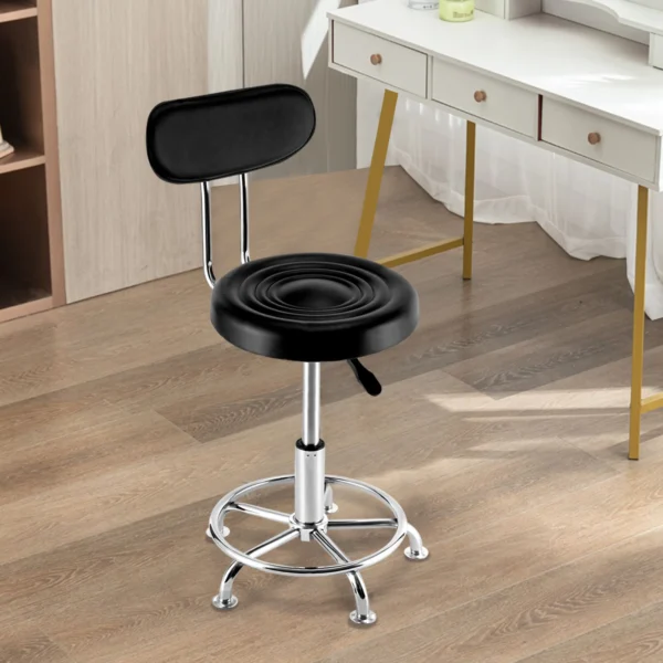 Stool Salon Chair with 360 Degree Swivel Seat Heavy Duty Hydraulic Height Adjustable High Barber Cutting Stools - Image 3