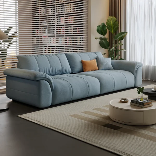 European Modern Theater Living Room Sofa Pink 3 Seater Cream Clouds Couch Customized Reading Sofa Sala De Estar Home Furniture - Image 3