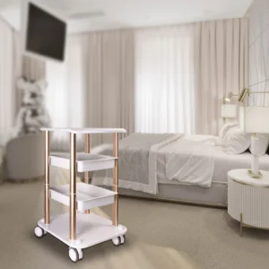 Beauty Salon Trolley Stand,ABS Aluminum Rolling Cart Storage Equipment Machine Organizer for SPA, Hairdressing Machine 330lbs