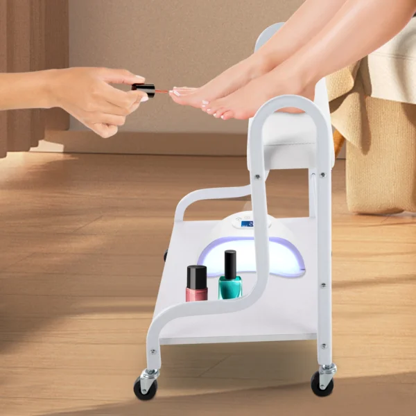 Portable Foot Bath Spa Trolley Beauty Salon Nail Cart Spa Facial Rolling Storage Station Manicure Foot Rest with Wheels - Image 4