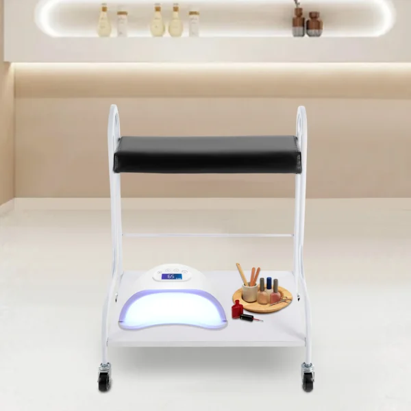 Portable Foot Bath Spa Trolley Beauty Salon Nail Cart Spa Facial Rolling Storage Station Manicure Foot Rest with Wheels