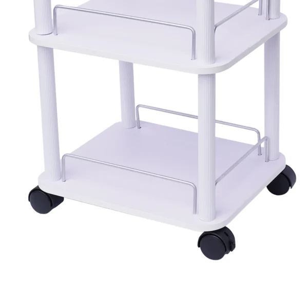 Beauty Salon Trolley Cart Pedestal Rolling Cart Salon Spa Stand Roller Trolley with Wheel Beauty Instrument Tray Rolling Cart - Image 5