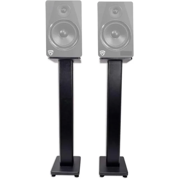 Rockville 2) 28" Inch Bookshelf Speaker Stands Surround Sound Home Theater